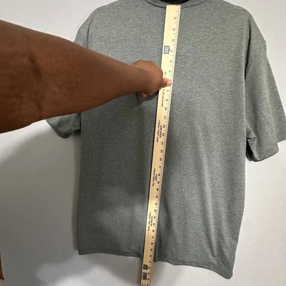 Adidas Mens XL‎ Grey Heather Short Sleeve Golf Polo Shirt Athletic Performance